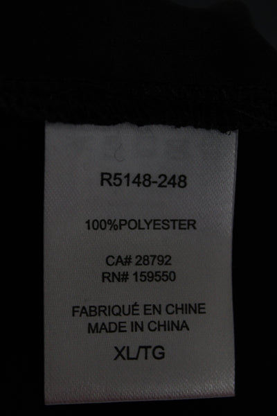 Renuar Women Basic Black Short Sleeve T-Shirt Round Neck Size XL
