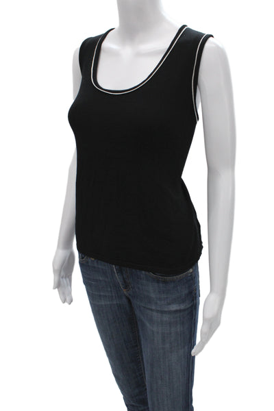 Renuar Womens Black Sleeveless Scoop Neck Basic Tank Top Size M