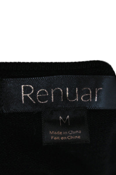 Renuar Womens Black Sleeveless Scoop Neck Basic Tank Top Size M