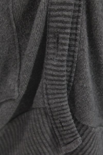 Three Dots Womens Cardigan Sweater Gray V Neck Long Sleeve Modal Size S