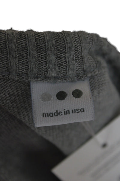 Three Dots Womens Cardigan Sweater Gray V Neck Long Sleeve Modal Size S