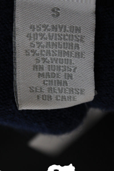 Design History Women Cardigan Blue V-Neck Long Sleeve Size S