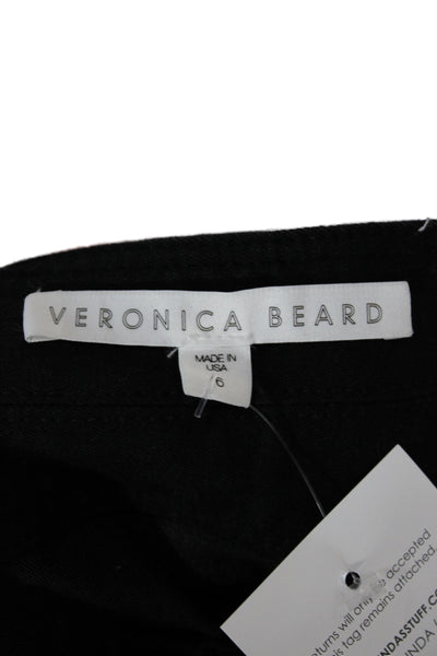 Veronica Beard Womens Dress Pants Black Mid Rise Button Size 6