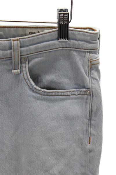 Rag & Bone Women Ankle Jeans Blue Mid Rise Button Cotton Size 27