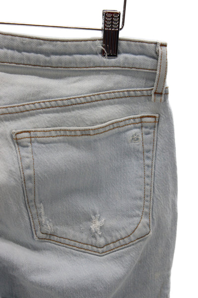 Rag & Bone Women Ankle Jeans Blue Mid Rise Button Cotton Size 27