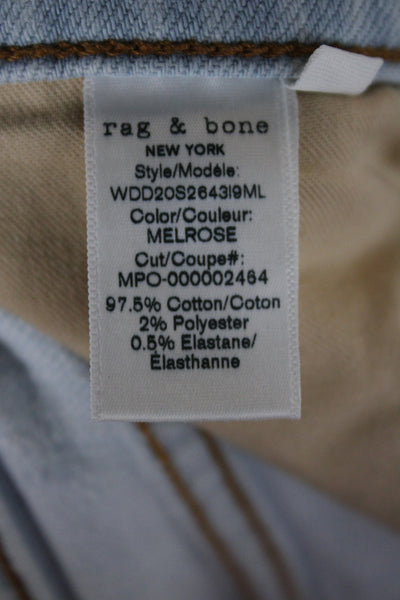 Rag & Bone Women Ankle Jeans Blue Mid Rise Button Cotton Size 27