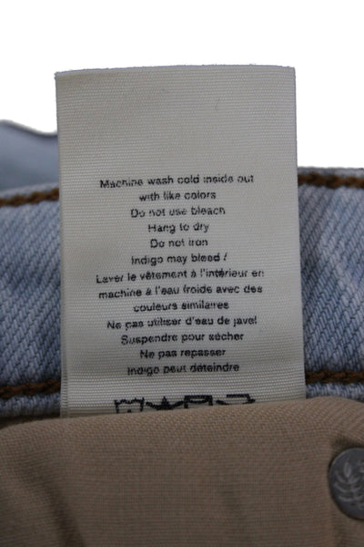 Rag & Bone Women Ankle Jeans Blue Mid Rise Button Cotton Size 27