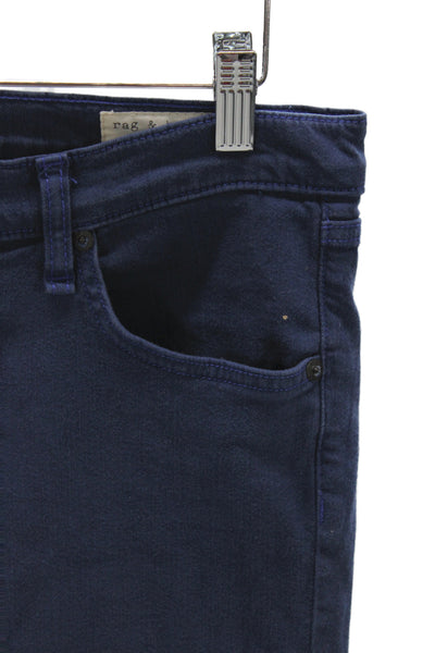 Rag & Bone Jean Womens Skinny Jeans Blue Mid Rise Button 31 Inseam Size 29