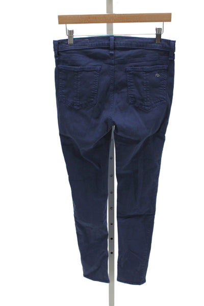 Rag & Bone Jean Womens Skinny Jeans Blue Mid Rise Button 31 Inseam Size 29