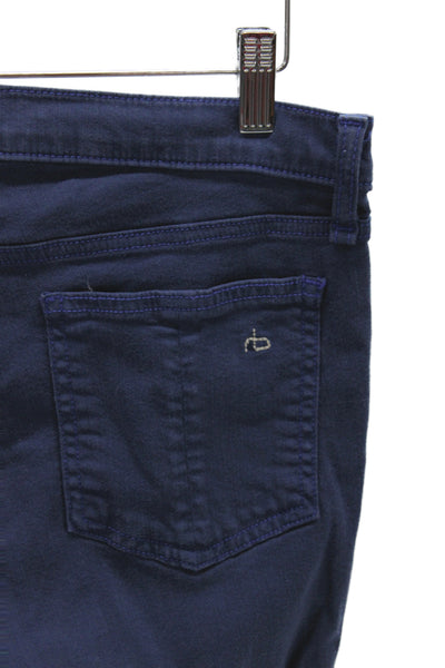 Rag & Bone Jean Womens Skinny Jeans Blue Mid Rise Button 31 Inseam Size 29