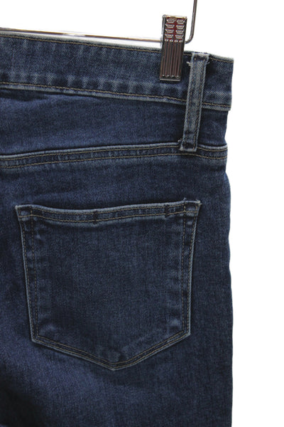 Paige Women Blue Ankle Jeans Mid Rise 30 Inseam Cotton Blend Size 27