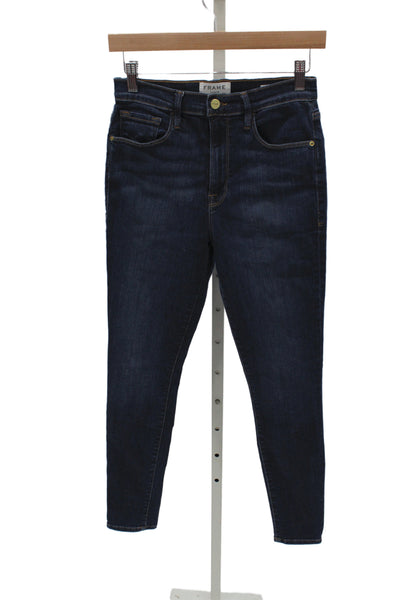 Frame Denim Women Skinny Jeans Blue Mid Rise Inseam 29 Size 27