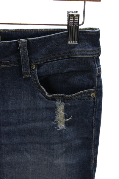 DL1961 Womens Skinny Blue Mid Rise Jeans Button Cotton Blend Size 28