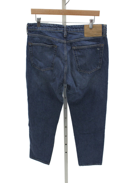 Rag & Bone Womens Straight Jeans Blue High Rise Cotton Size 28