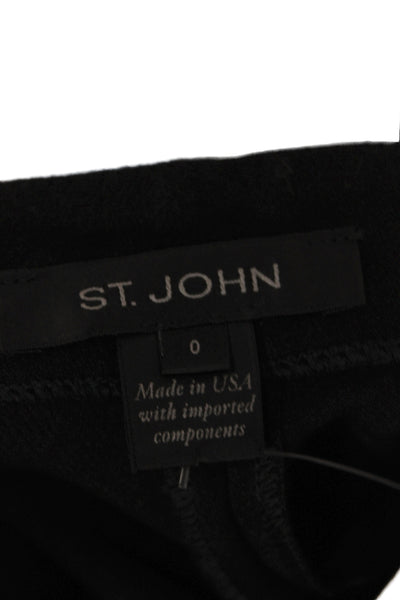 St. John Women Black Dress Pants Polyester Zip Size 0