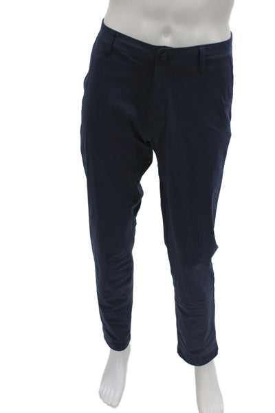 Rhone Mens Chino Pants Blue Polyester Zip Fly Athleisure Size 32