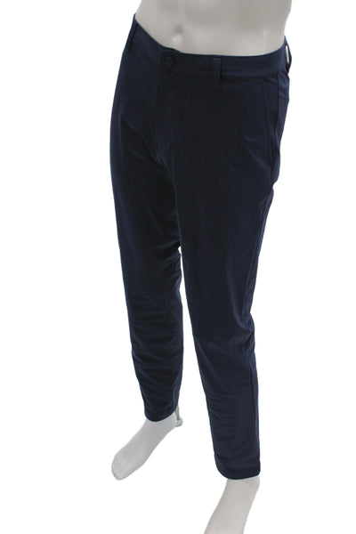 Rhone Mens Chino Pants Blue Polyester Zip Fly Athleisure Size 32