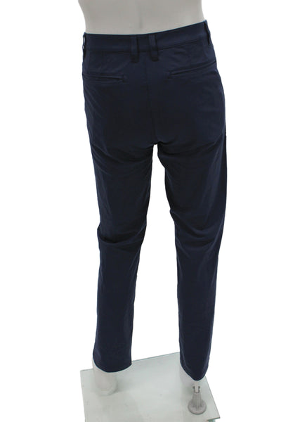 Rhone Mens Chino Pants Blue Polyester Zip Fly Athleisure Size 32