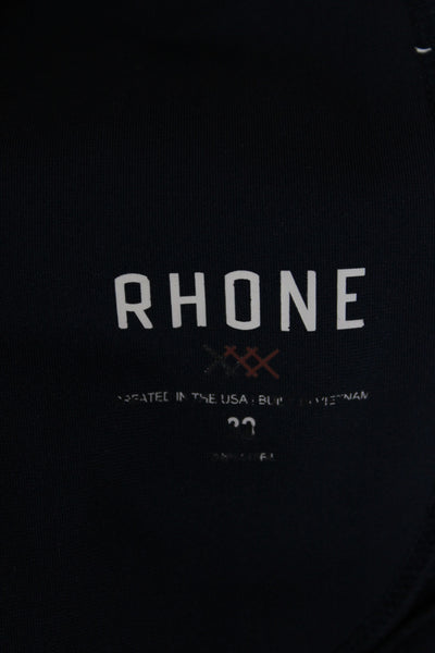 Rhone Mens Chino Pants Blue Polyester Zip Fly Athleisure Size 32