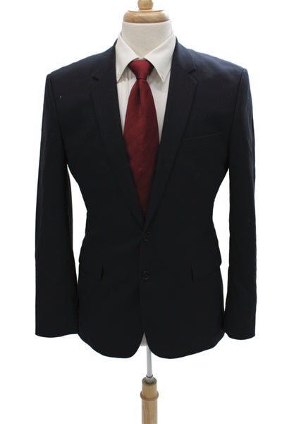 Sandro Paris Mens Black Wool Blazer Button Closure Size 52