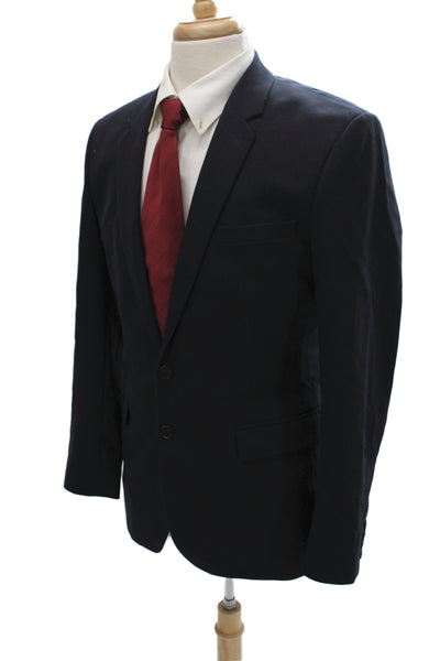 Sandro Paris Mens Black Wool Blazer Button Closure Size 52
