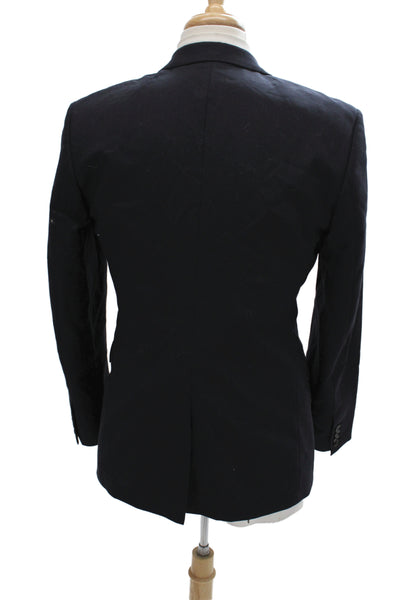 Sandro Paris Mens Black Wool Blazer Button Closure Size 52