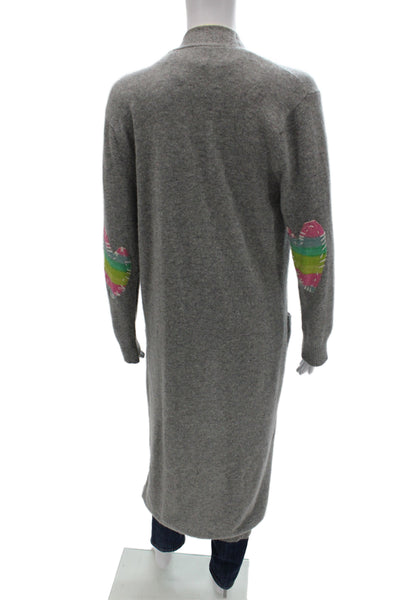 Kerri Rosenthal Women Cardigan 100% Cashmere V-Neck Gray Size XS