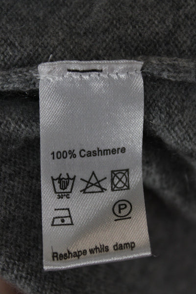 Kerri Rosenthal Women Cardigan 100% Cashmere V-Neck Gray Size XS