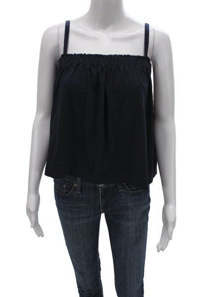 Sundry Women Camisole Black Square Neck Sleeveless Cotton Pullover Size 2