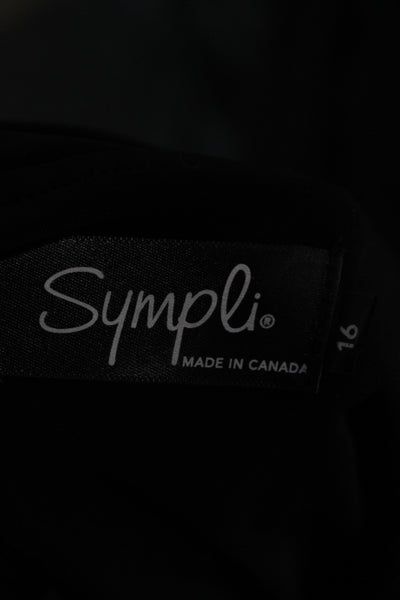Sympli Womens Maxi Dress Black Cowl Neck Sleeveless Mid Calf Size 16