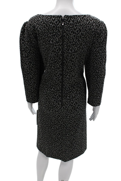 Calvin Klein Women Black Sheath Dress 3/4 Sleeve Boat Neck Size 18W
