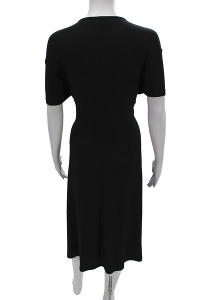 Lafayette 148 New York Womens Sheath Dress Black Square Neck Size 1X