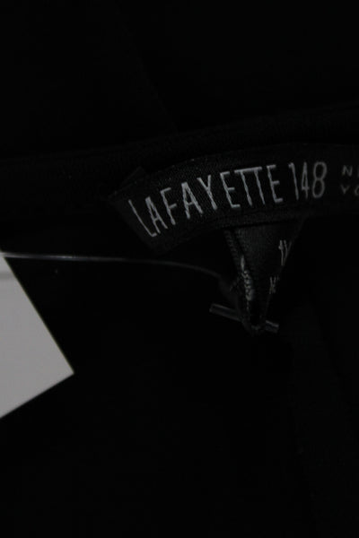 Lafayette 148 New York Womens Sheath Dress Black Square Neck Size 1X