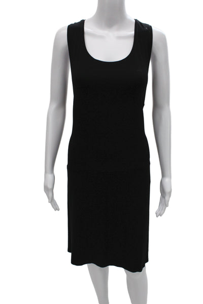 Eileen Fisher Women Black Tank Dress Viscose Scoop Neck Knee Length Size 1X