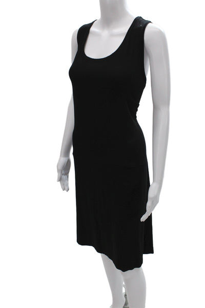 Eileen Fisher Women Black Tank Dress Viscose Scoop Neck Knee Length Size 1X
