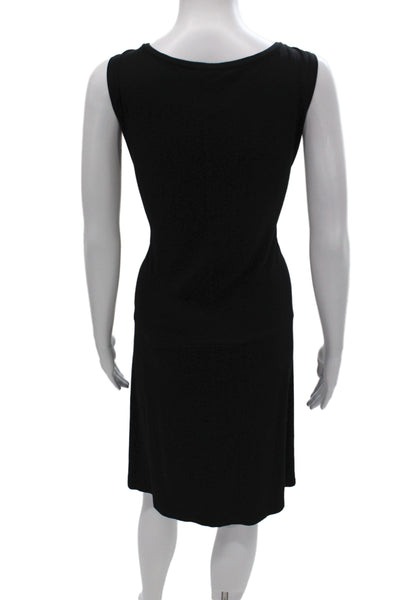 Eileen Fisher Women Black Tank Dress Viscose Scoop Neck Knee Length Size 1X