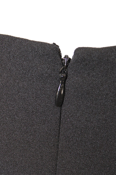 Calvin Klein Women Sheath Dress Black Sleeveless Boat Neck Long Zip Size 18W