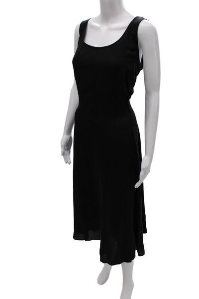 Eileen Fisher Womens Tank Dress Black Silk Scoop Neck Sleeveless Size 1X