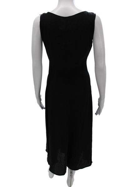Eileen Fisher Womens Tank Dress Black Silk Scoop Neck Sleeveless Size 1X