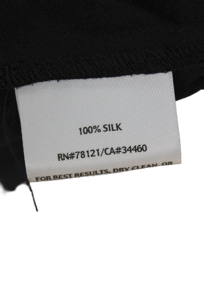 Eileen Fisher Womens Tank Dress Black Silk Scoop Neck Sleeveless Size 1X