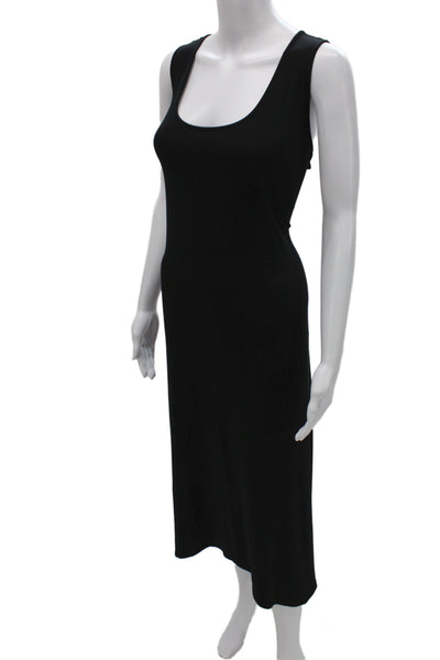 Eileen Fisher Women Tank Dress Black Scoop Neck Sleeveless Mid Calf Size 1X