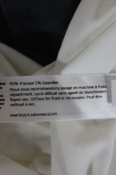 Eileen Fisher Womens Plus White Basic Tee Short Sleeve Neck Viscose Size 2X