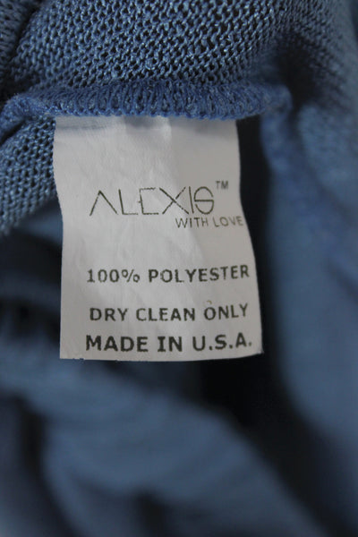 Alexis Womens Blue One Shoulder Sleeveless Basic Tank 100% Polyester Size XS