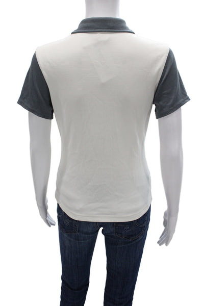 Tail Womens Pullover Polo Collared Colorblock White Tactel Sleeveless Size S