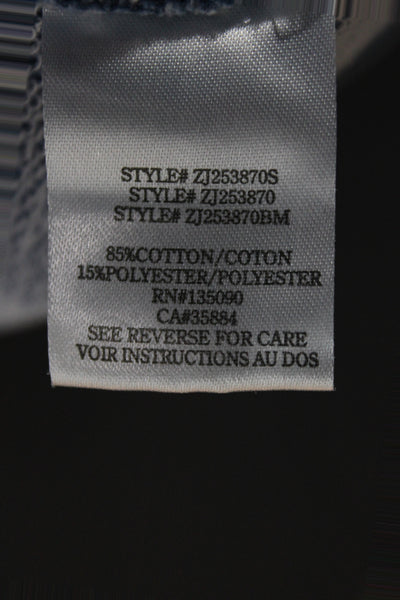 Z Supply Womens Basic Jacket Blue Collared Button Long Sleeve Cotton Size S