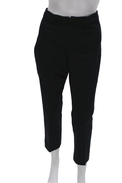 Peace of Cloth Womens Ankle Pants Black Cotton Zip Solid Size 6