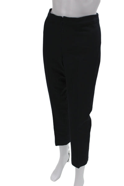 Peace of Cloth Womens Ankle Pants Black Cotton Zip Solid Size 6