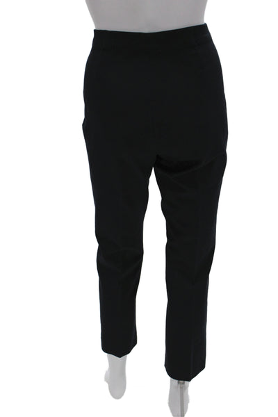 Peace of Cloth Womens Ankle Pants Black Cotton Zip Solid Size 6