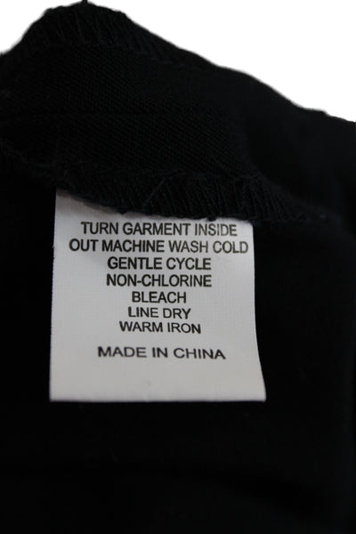 Peace of Cloth Womens Ankle Pants Black Cotton Zip Solid Size 6