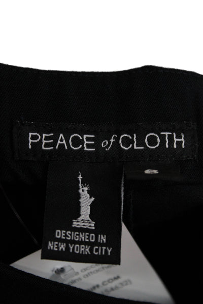 Peace of Cloth Womens Ankle Pants Black Cotton Zip Solid Size 6